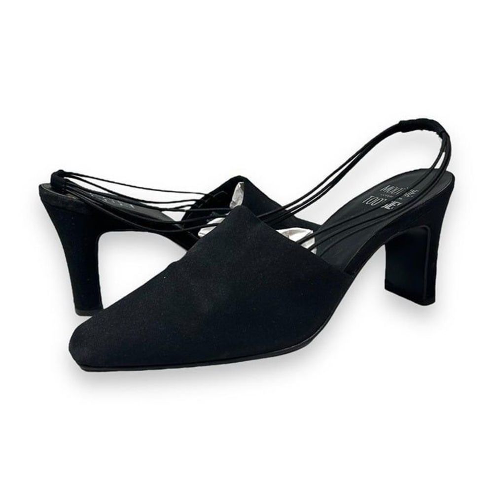 Mootsies‎ Tootsies Keena Sling Back Heels Womens 8.5 Black